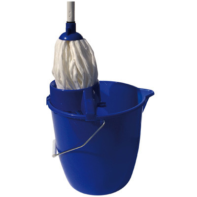 Ensemble laveur rond ECOLINE complet (seau 12L bleu+essoreur+mop 043+manche) Ensemble laveur rond ECOLINE complet (seau 12L bleu+essoreur+mop 043+manche)