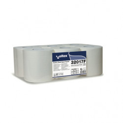 Bobine à dévidage central 450 formats 2 plis PURE OUATE satin blanc - 1 Colis de 6