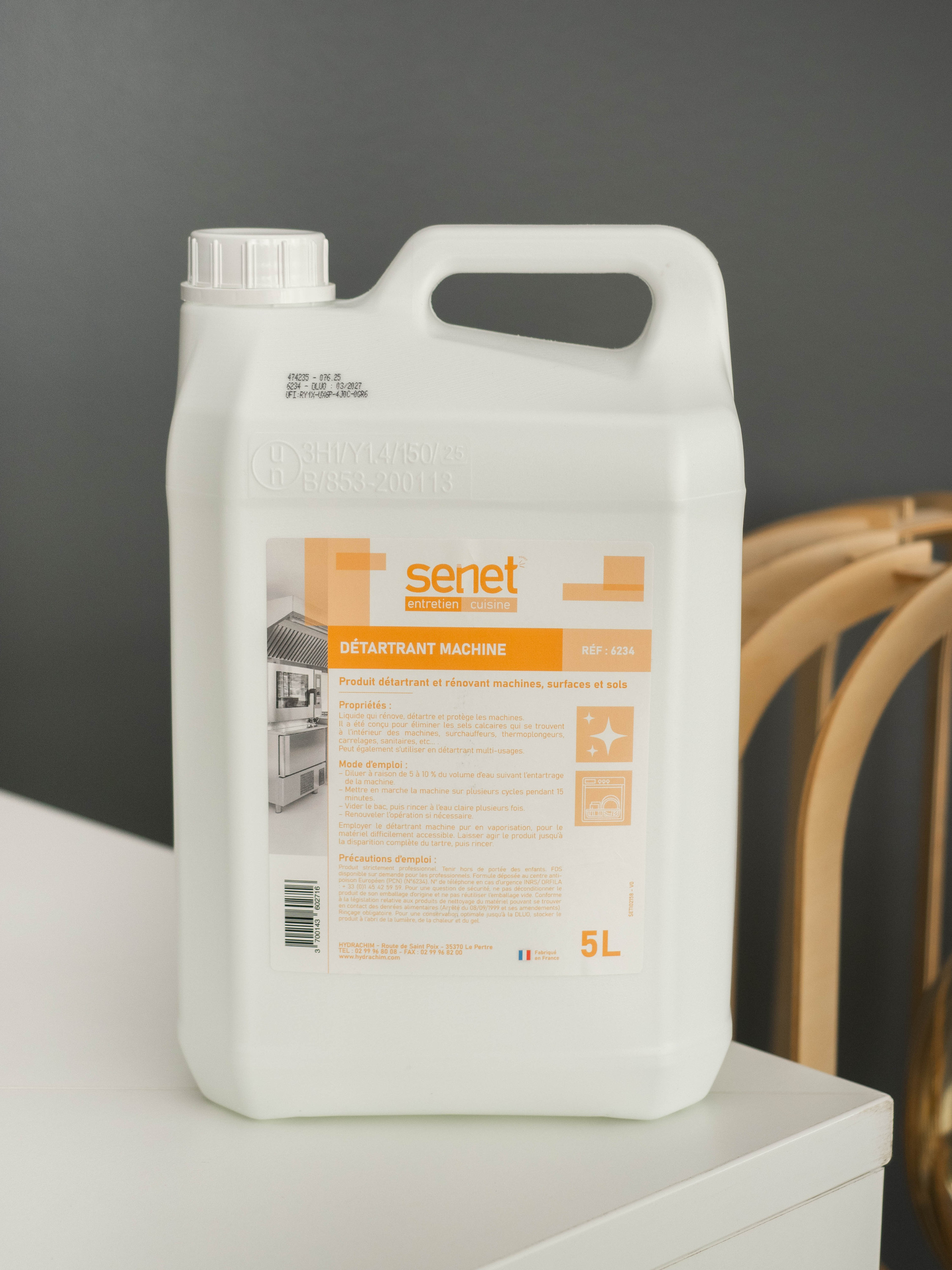 SENET ENT. - 6234 - DÉTARTRANT MACHINE - COMPATIBLE INOX 5L SENET ENT. - 6234 - DÉTARTRANT MACHINE - COMPATIBLE INOX 5L