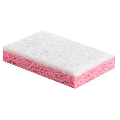 Eponge végétale Rose CLASSIC sur récurant blanc PM 110x70 - lot de 10 Eponge végétale Rose CLASSIC sur récurant blanc PM 110x70 - lot de 10