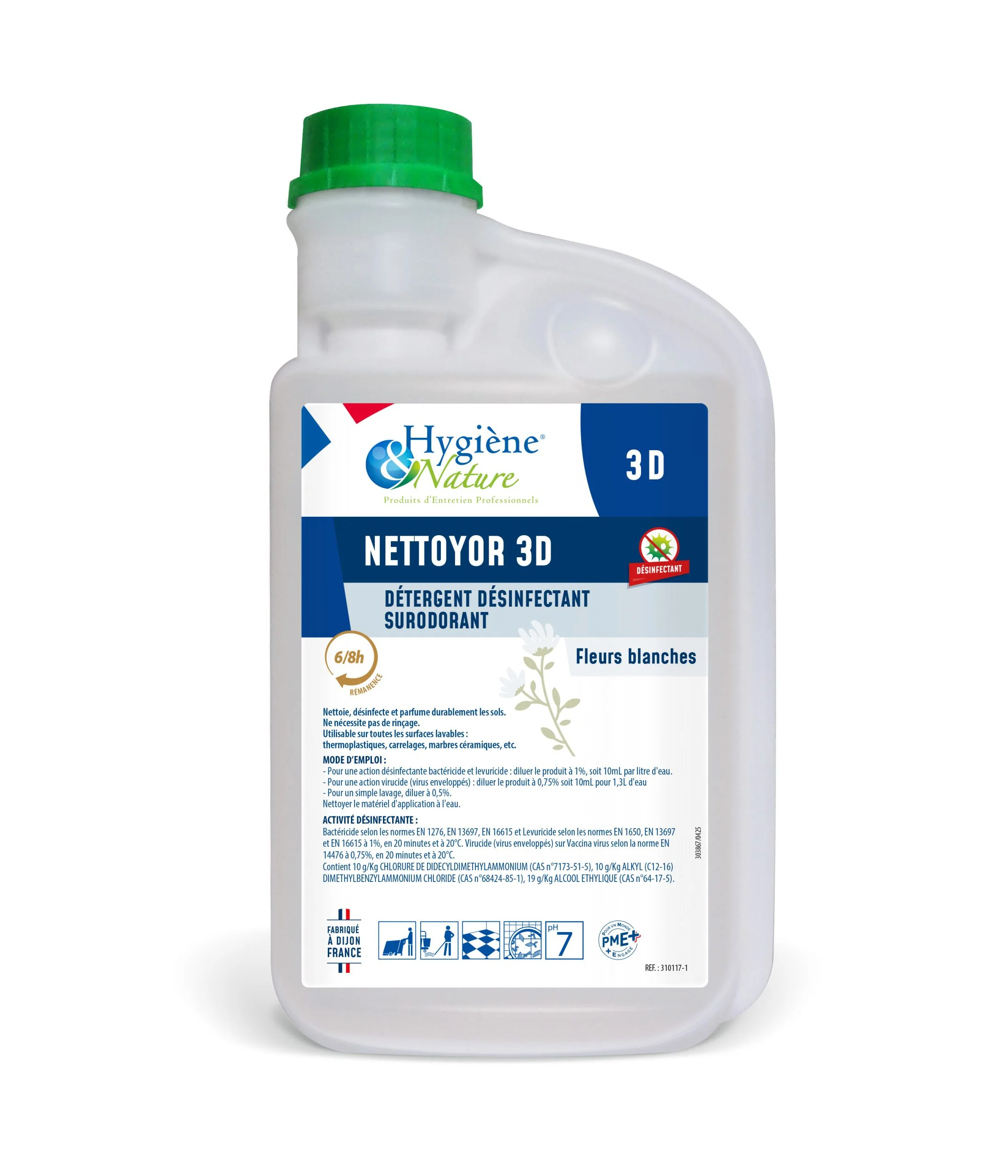 NETTOYOR 3D FLEURS BLANCHES Flacon doseur 1L