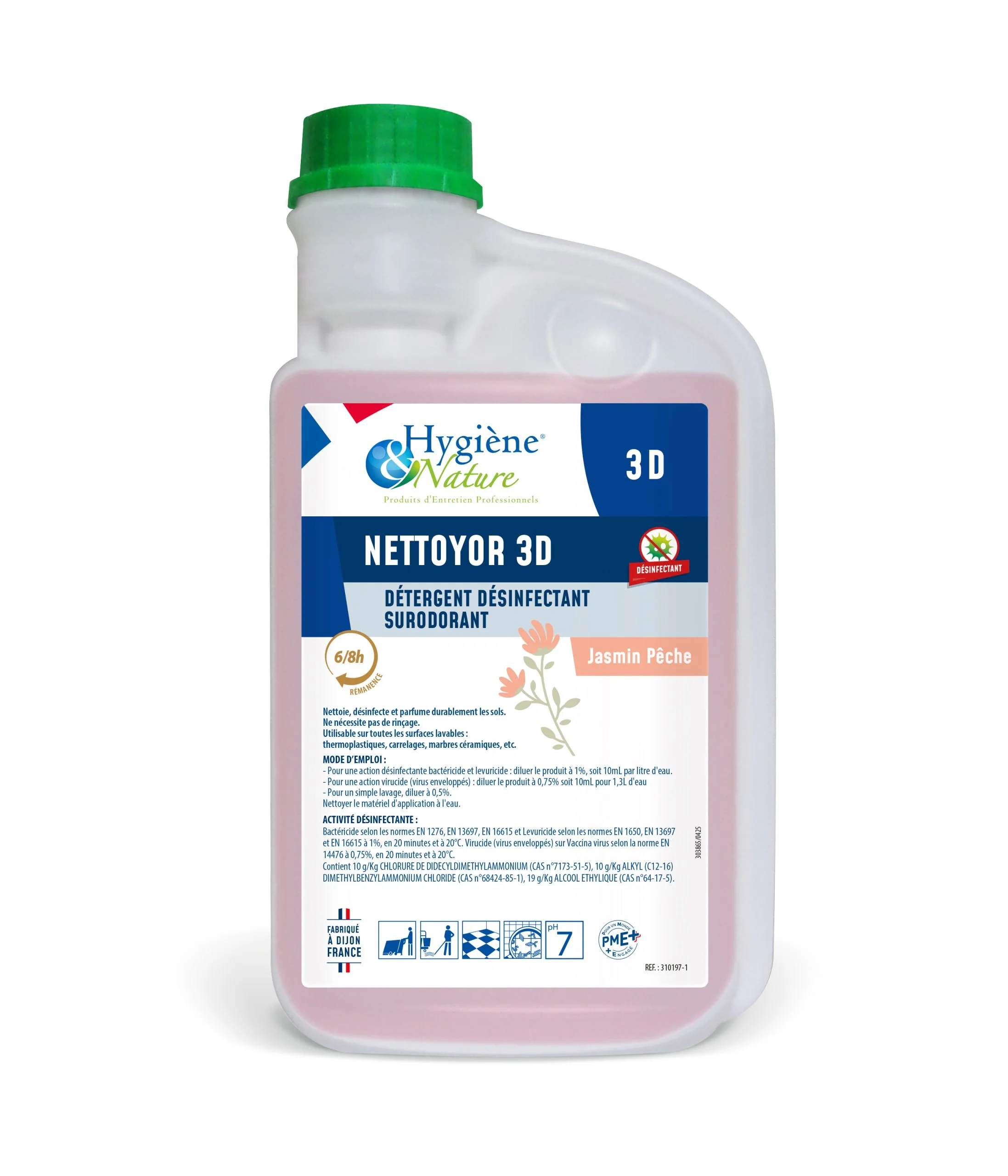 NETTOYOR 3D JASMIN PECHE Flacon doseur 1L