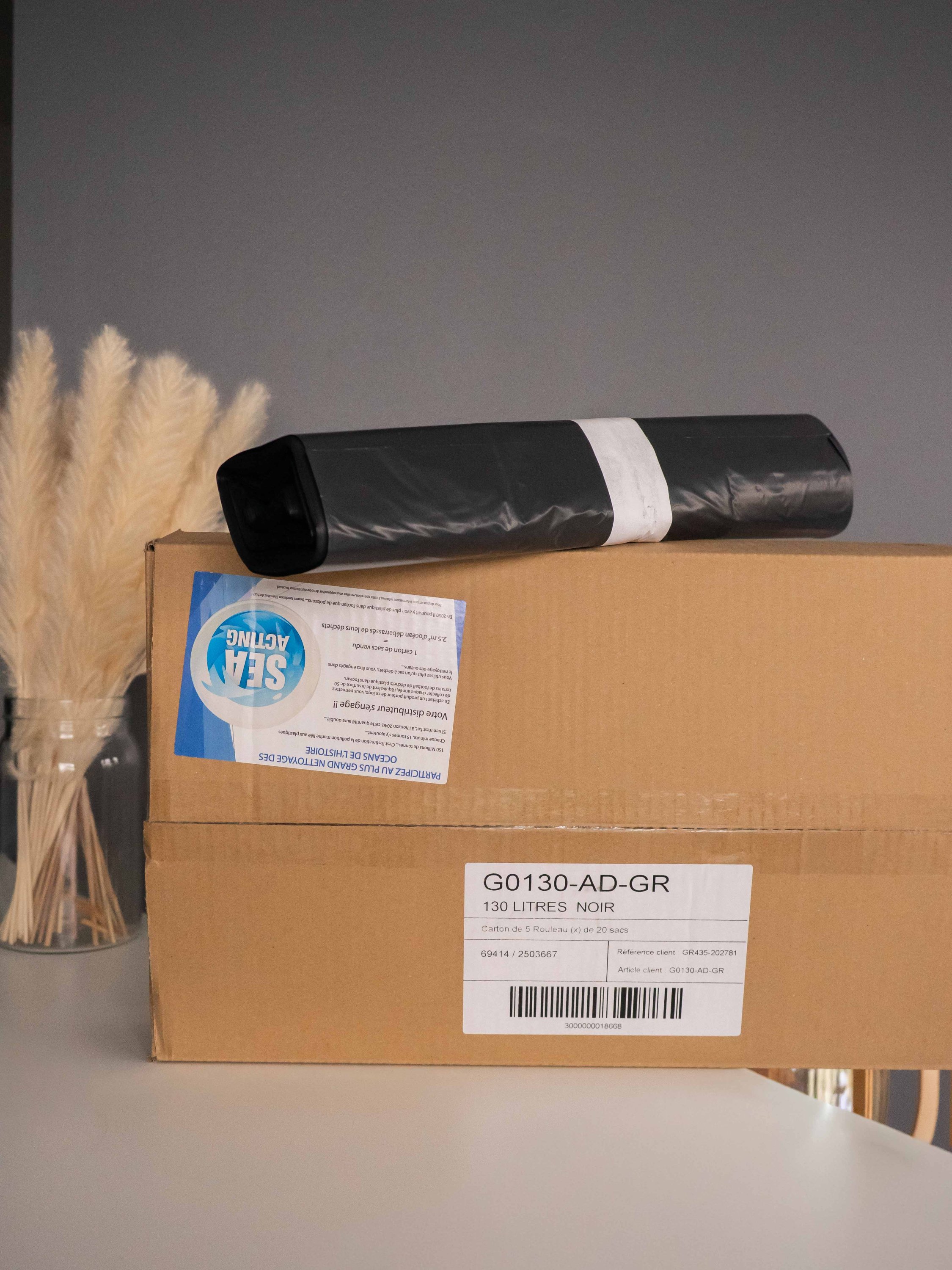 Carton sac poubelles noir 130L standard extra microns: 40µ - 1 Carton de 200 Carton sac poubelles noir 130L standard extra microns: 40µ - 1 Carton de 200
