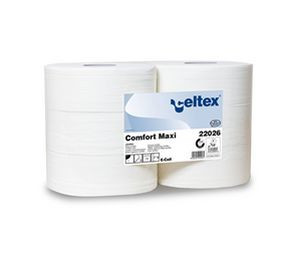 Papier toilette maxi Jumbo 320M Cellulose pure, gaufré, 2 plis - 1 Colis de 6 Papier toilette maxi Jumbo 320M Cellulose pure, gaufré, 2 plis - 1 Colis de 6