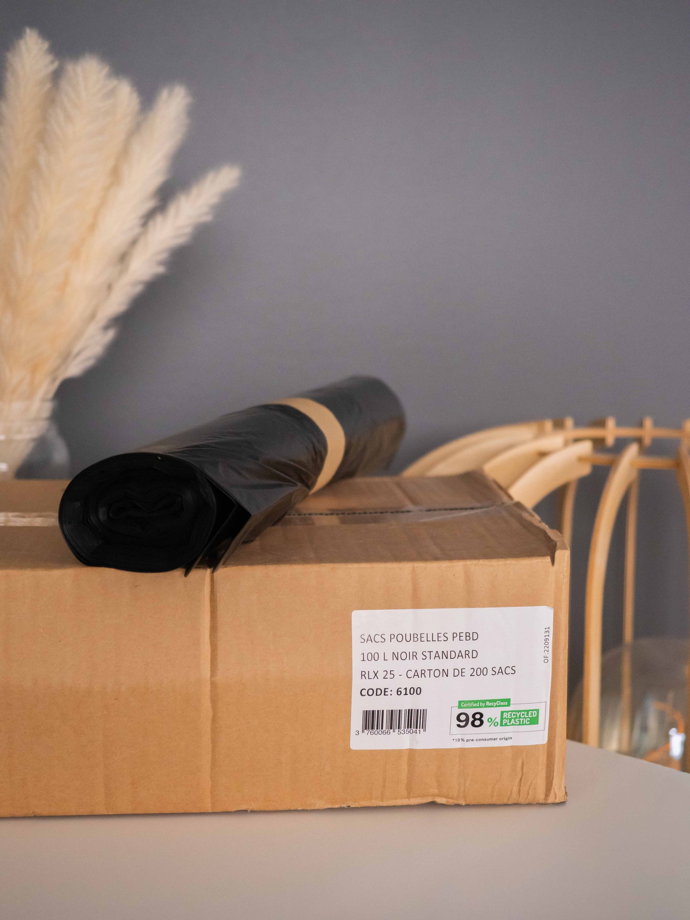 Carton sac poubelles noir 50L standard microns: 13µ - 1 Carton de 500 Carton sac poubelles noir 50L standard microns: 13µ - 1 Carton de 500
