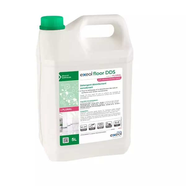 EXEOL FLOOR DDS BIDON 5L BOUCHON DOSEUR 50ML FLORAL EXEOL FLOOR DDS BIDON 5L BOUCHON DOSEUR 50ML FLORAL