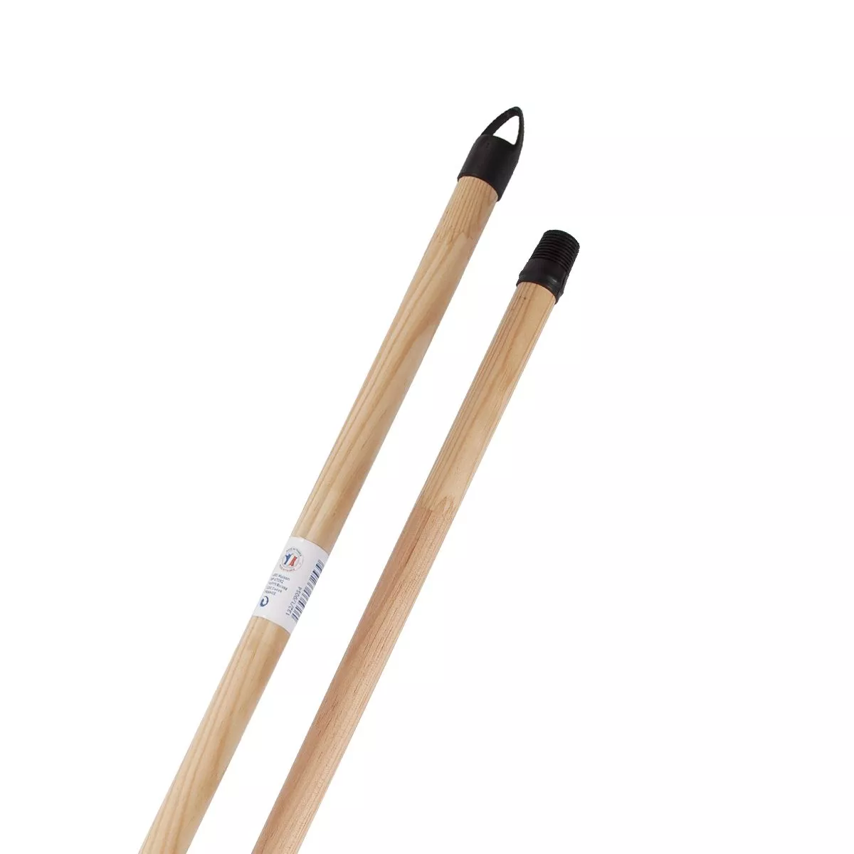 Manche bois brut 1,3 m embout vissant et crochet ø env 24 mm Manche bois brut 1,3 m embout vissant et crochet ø env 24 mm