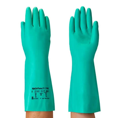 GANT de nettoyage et industriels latex bicolor vert/jaune TAILLE S-M-L-XL 1 sachet X12 unités