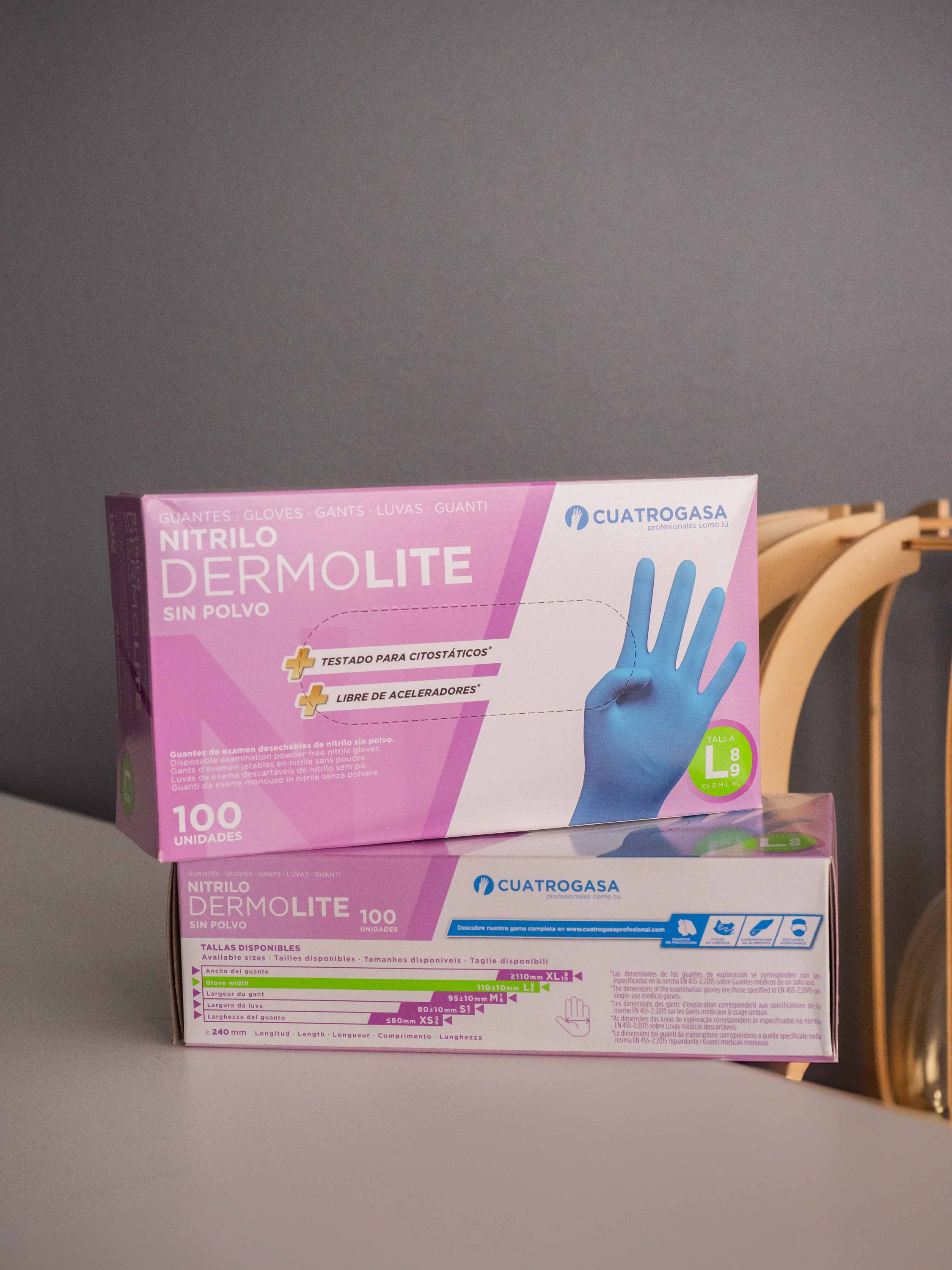 GANT à usage unique Nitrile non poudré Nitriflex Bleu BOITE DE 100 UNITES S-M-L-XL 