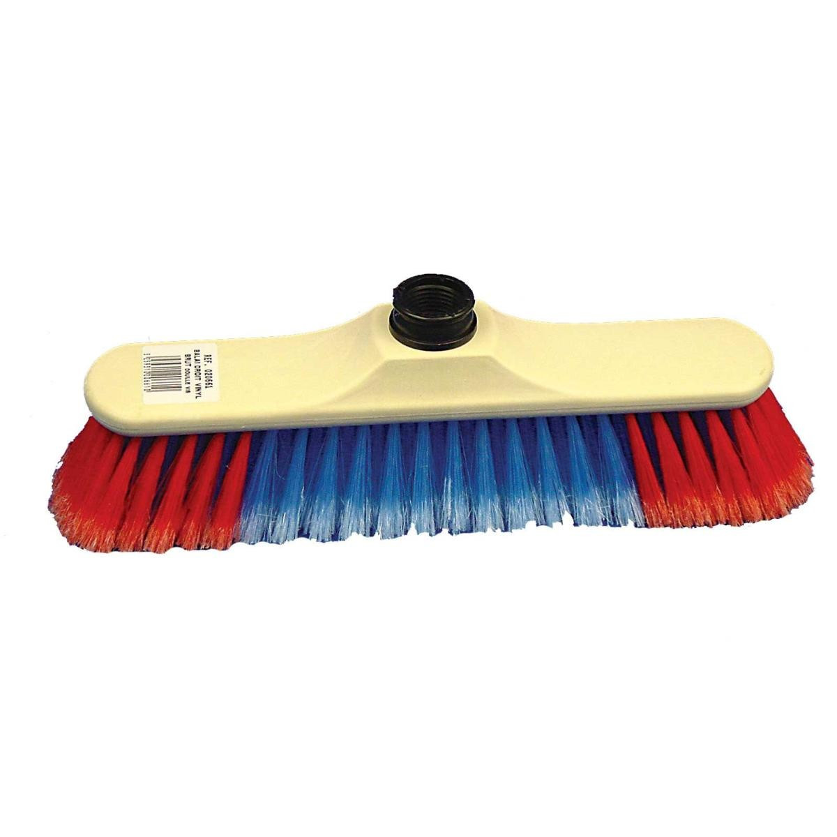 Balai droit 28 cm plastique, fibre vinyl fleure a vis s55