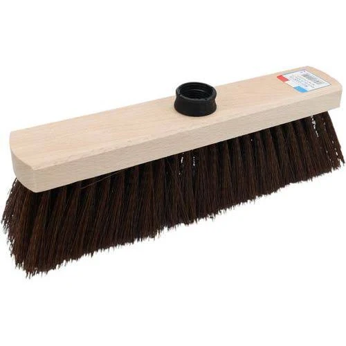 Balai droit 29 cm bois, fibre pet imitation coco a vis s60 Balai droit 29 cm bois, fibre pet imitation coco a vis s60