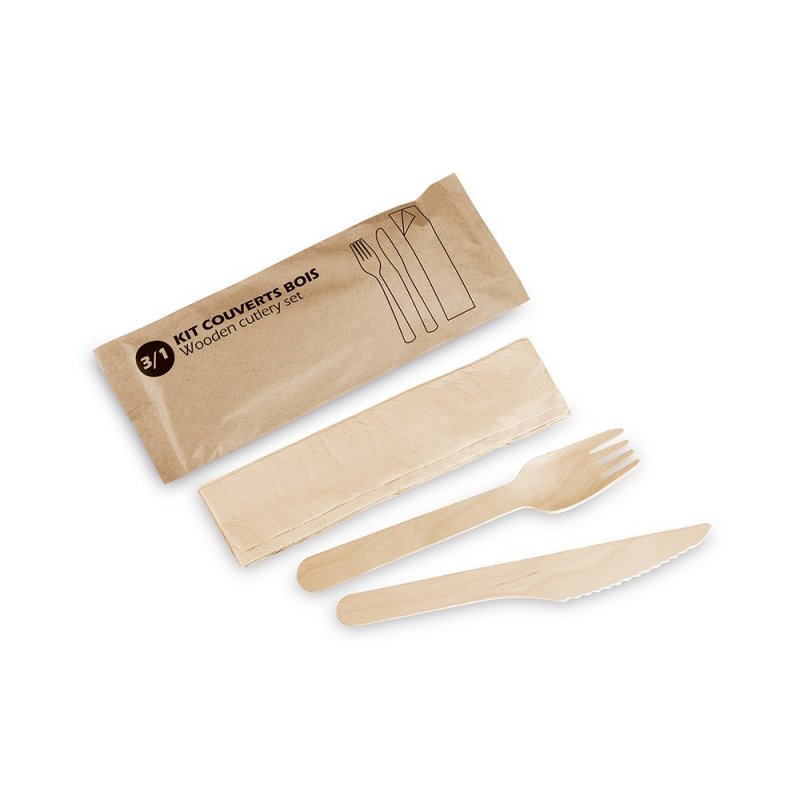 KIT PAPIER COUVERT BOIS 3/1 1 CARTON DE 400 KIT PAPIER COUVERT BOIS 3/1 1 CARTON DE 400
