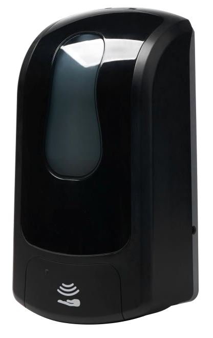 Distributeur savon mains ou gel hydro 1,1L AUTOMATIQUE NOIR (livré sans piles) Distributeur savon mains ou gel hydro 1,1L AUTOMATIQUE NOIR (livré sans piles)