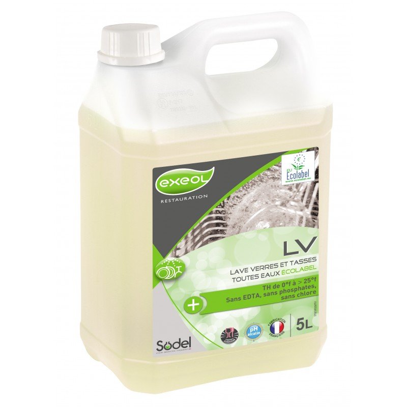EXEOL LV LAVE VERRE ECOLABEL 5L EXEOL LV LAVE VERRE ECOLABEL 5L