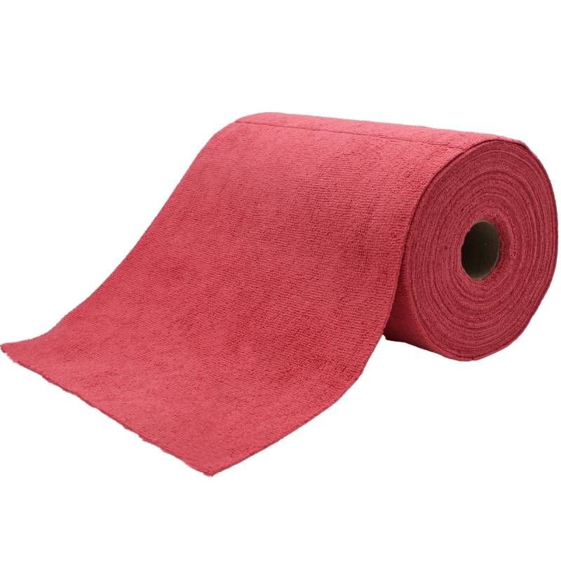 Bobine d'essuyage microfibre 75 LAVETTES 200g/m2 - 30x30cm - en lot x10 - rouge Bobine d'essuyage microfibre 75 LAVETTES 200g/m2 - 30x30cm - en lot x10 - rouge