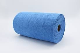 Bobine d'essuyage microfibre 75 LAVETTES 200g/m2 - 30x30cm - en lot x10 - bleue Bobine d'essuyage microfibre 75 LAVETTES 200g/m2 - 30x30cm - en lot x10 - bleue