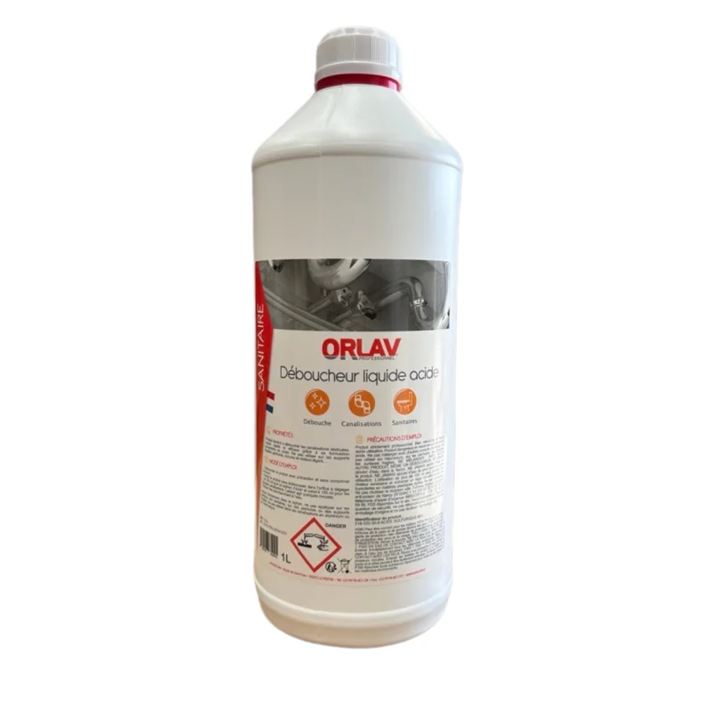 ORLAV - 0094 - DEBOUCHEUR LIQUIDE ACIDE - 1L ORLAV - 0094 - DEBOUCHEUR LIQUIDE ACIDE - 1L