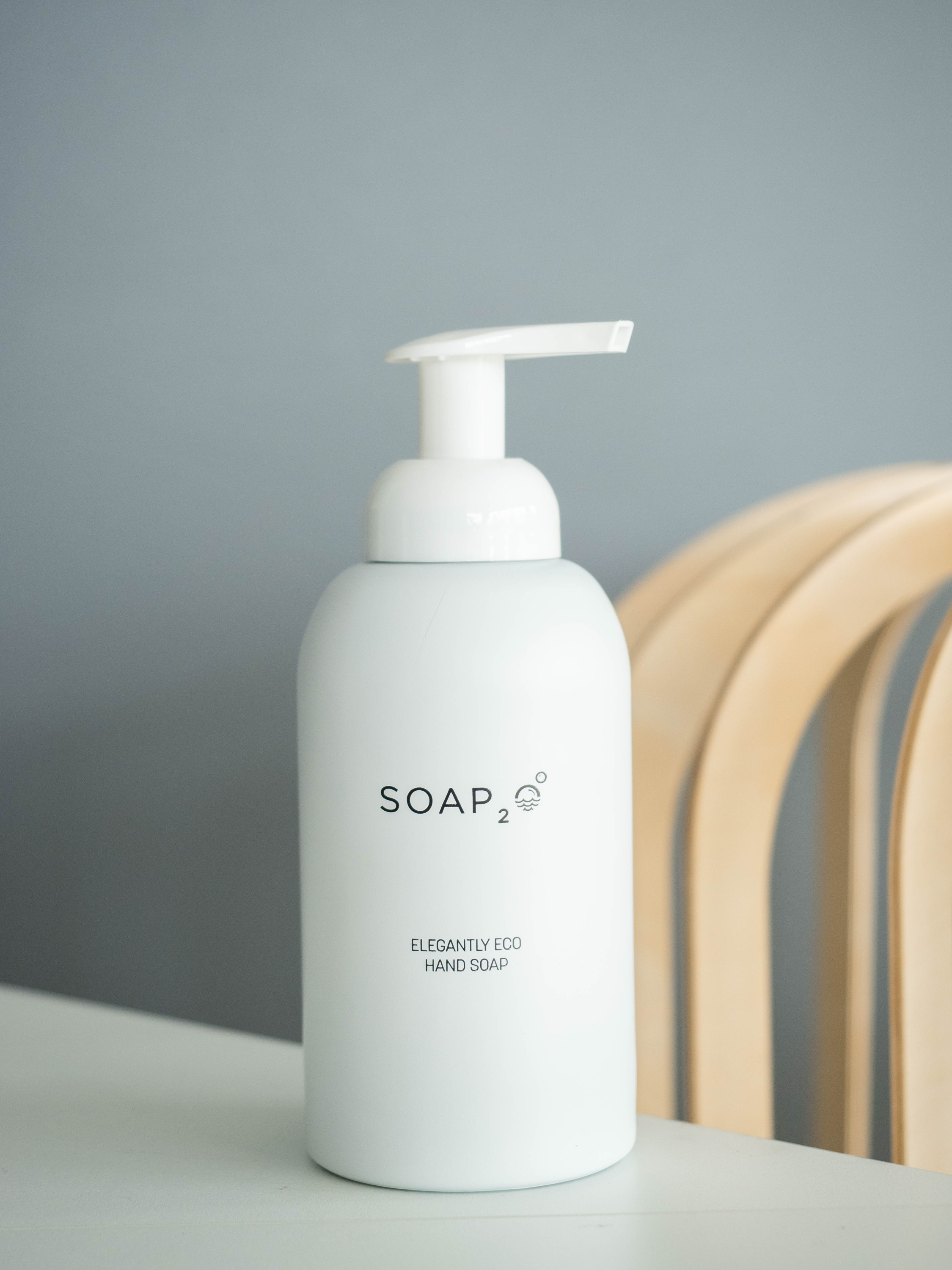 Bouteille verre blanche savon mousse 350ml neve